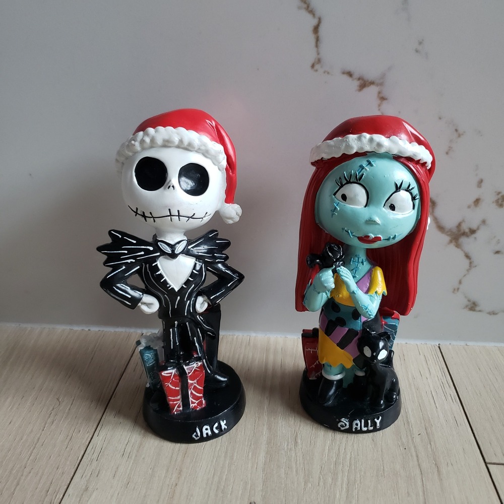 Disney Nightmare Before Christmas Jack Sally Figurines Tim Burton Holiday Decor